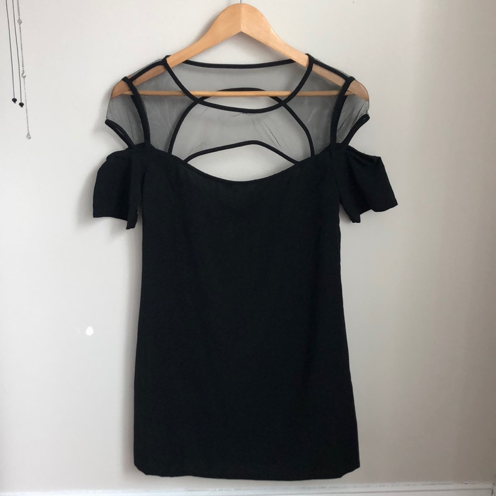 Mesh Cutout Shift Dress
